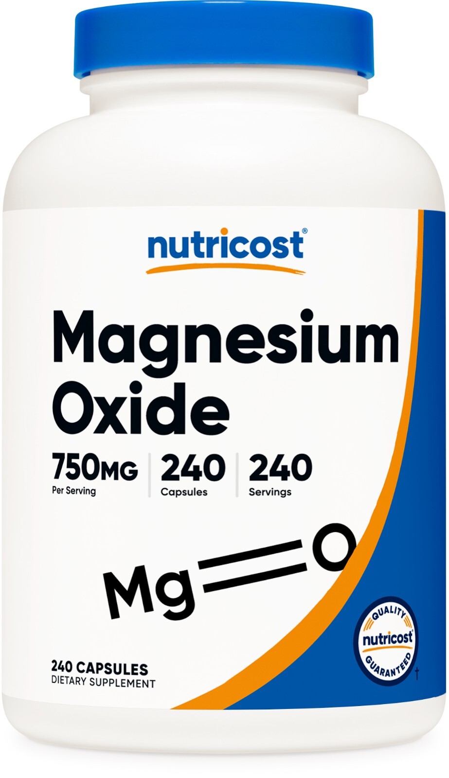 Nutricost Magnesium Oxide 750mg, 240 Capsules – 420mg of Magnesium