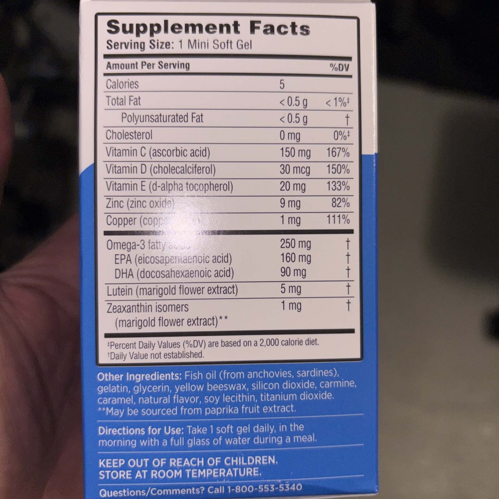 Bausch + Lomb Ocuvite Adult 50 Eye Vitamin & Mineral Supplement – 90 Softgels