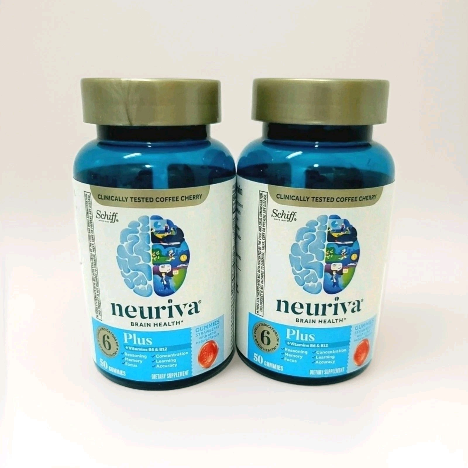 Neuriva Plus Brain Strawberry 50 X 2 = 100 GUMMIES Exp 5/26 & 5/26