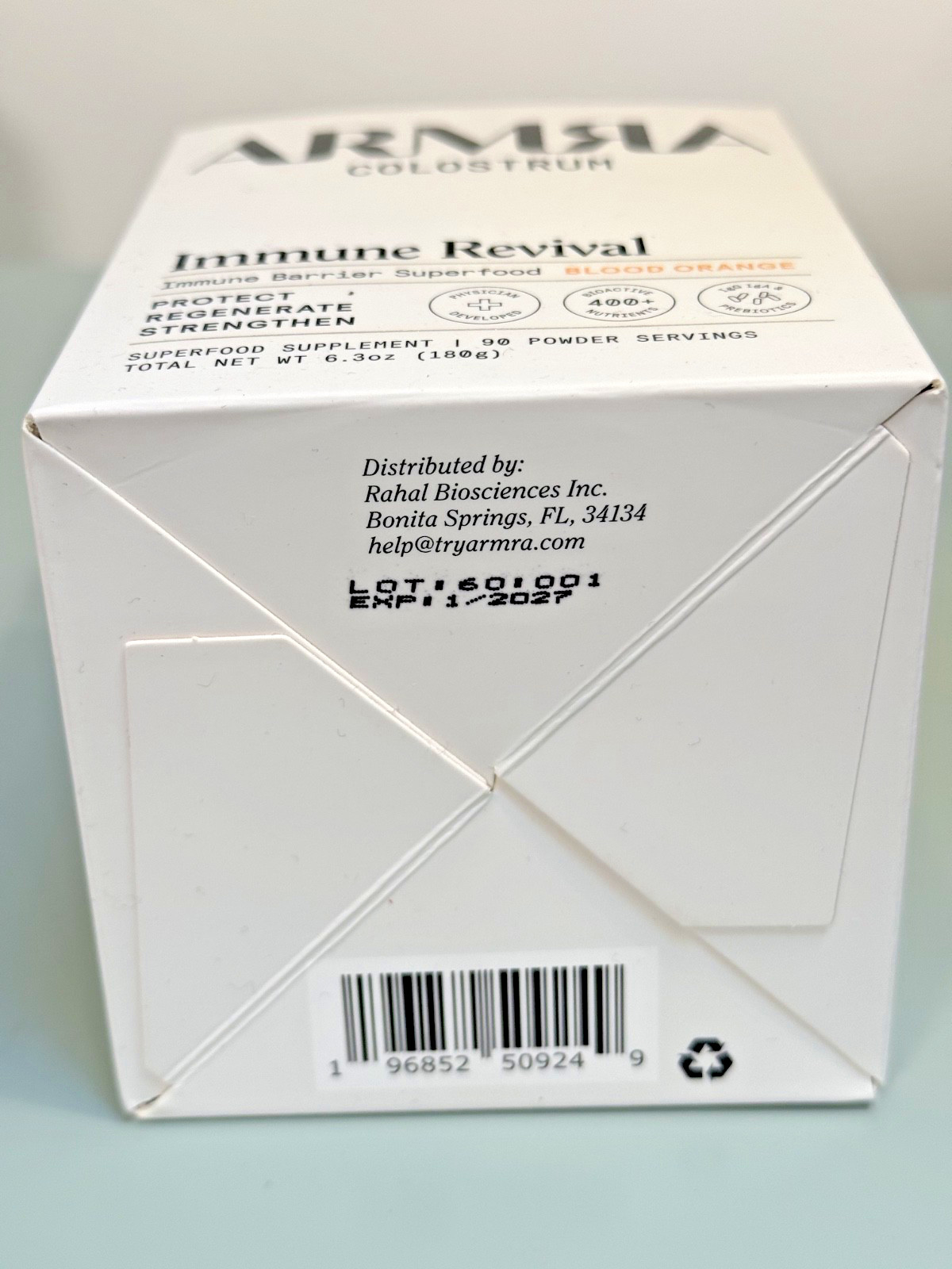 ARMRA Colostrum Immune Revival – Immune Barrier Superfood – Blood Orange – 6.3oz