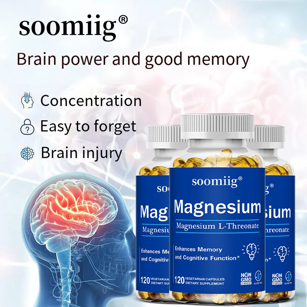 Magnesium L-Threonate 2000mg -Memory,Focus & Cognitive Boost 30/60/120 Capsules