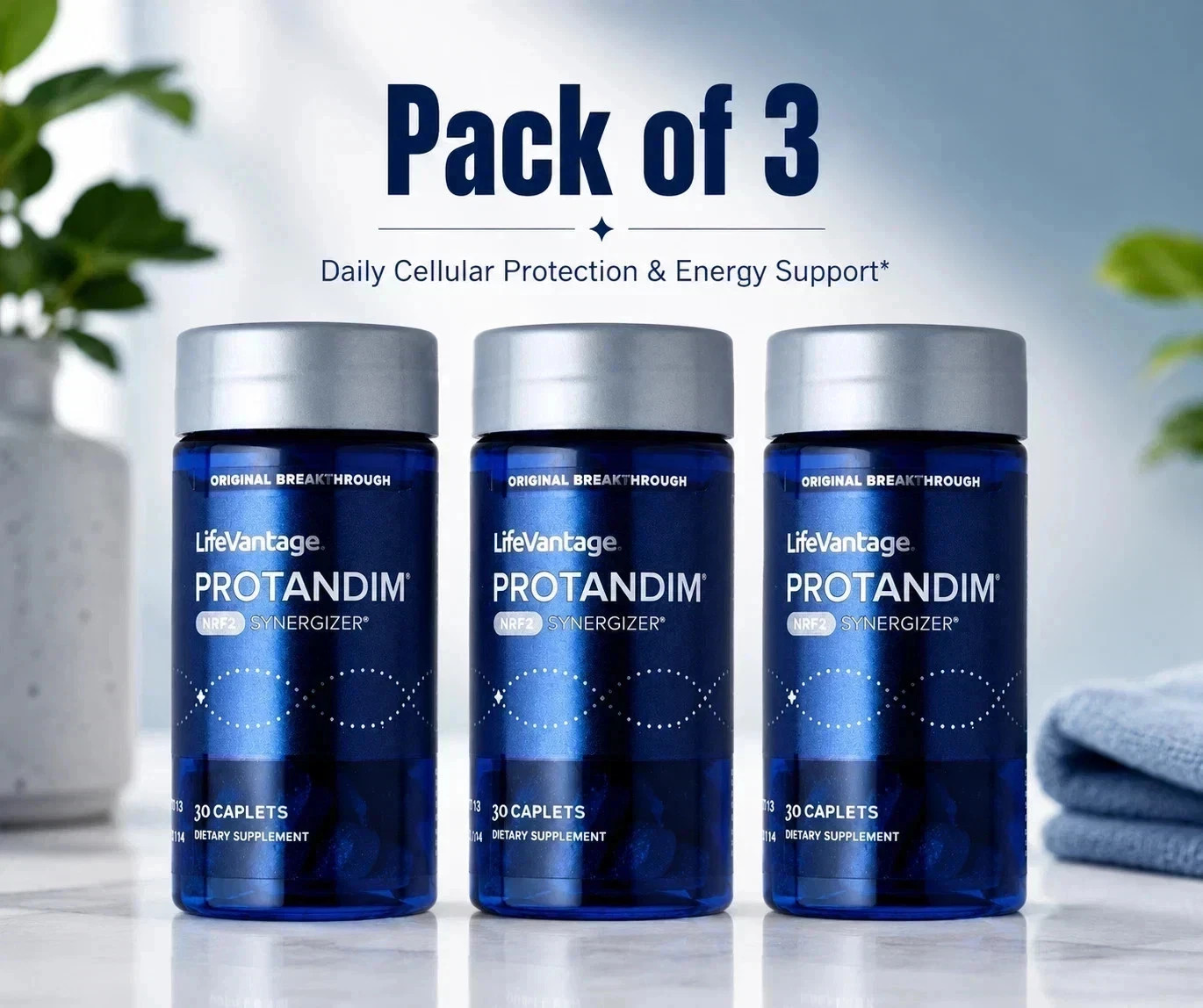 LifeVantage Protandim NRF2 Synergizer – 3-Pack (30 Caplets Each)