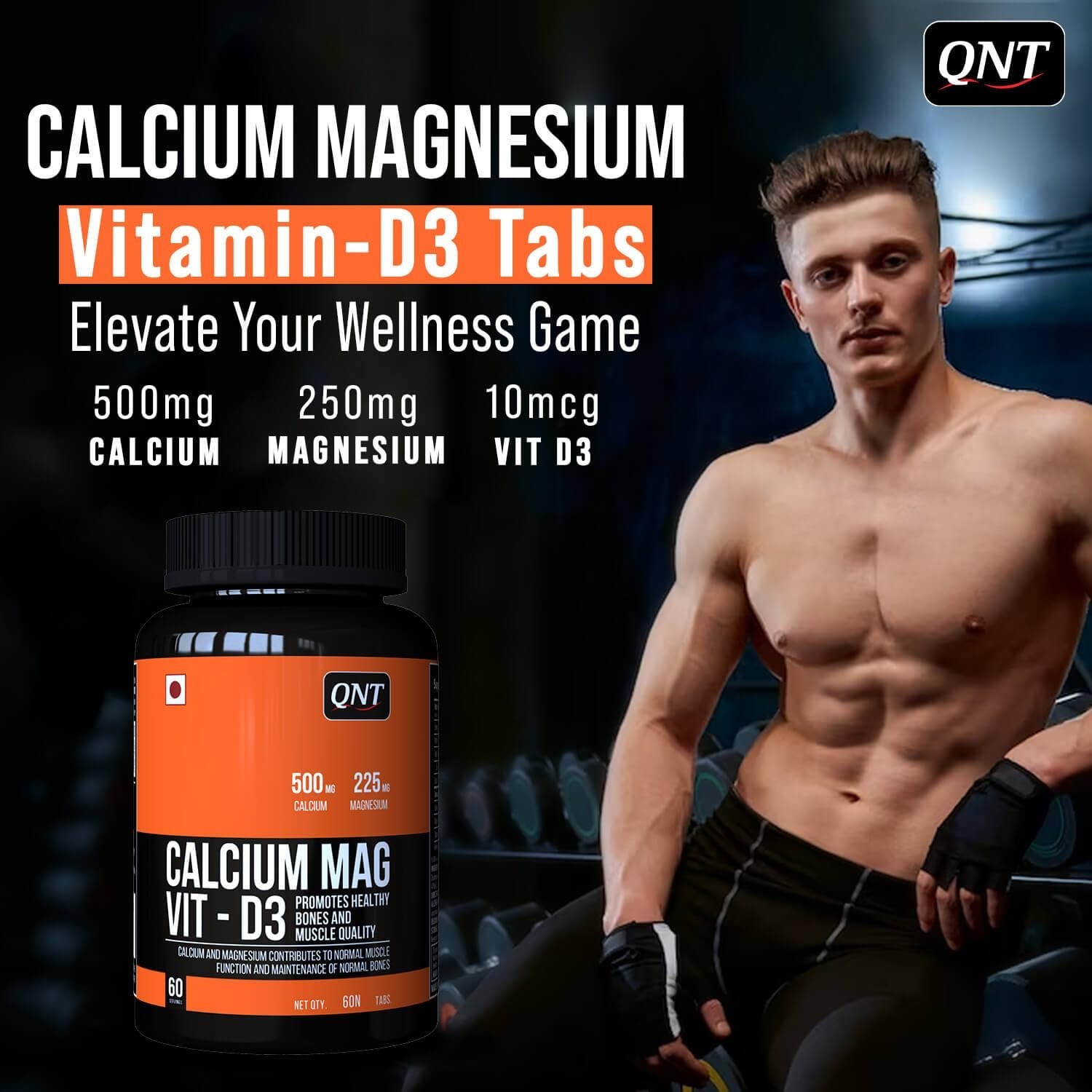 5 Pack Q.NT Calcium Magnesium D3 300 Tablets Bone Support