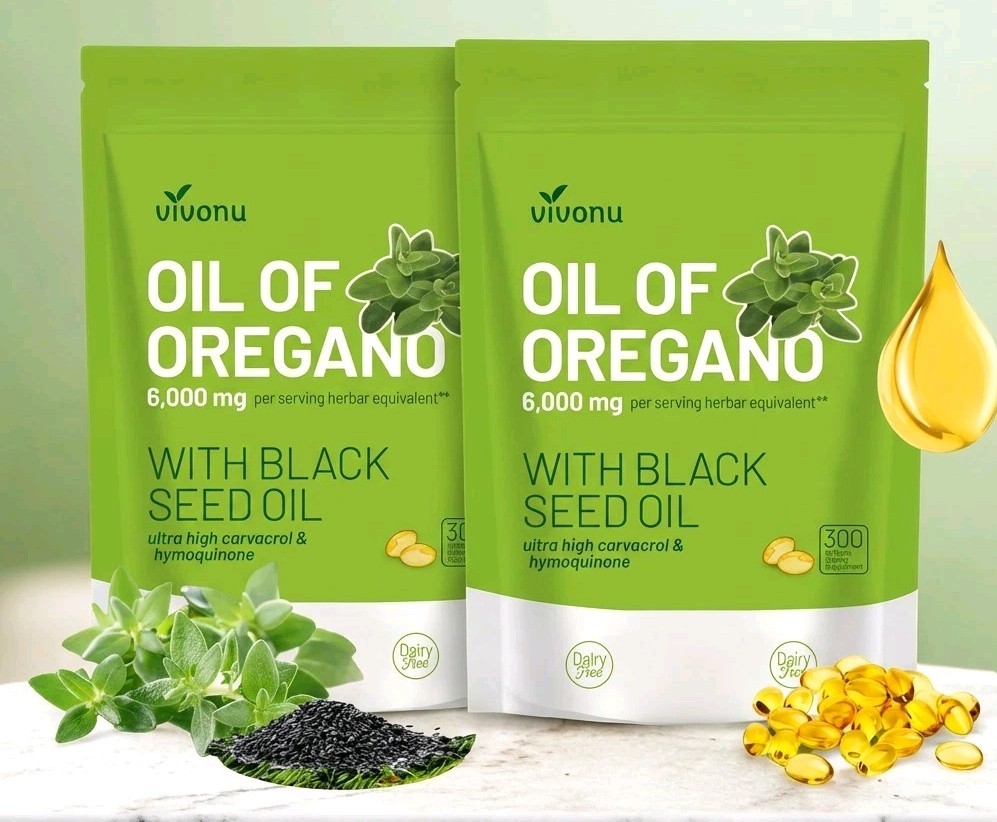 Oil of Oregano Capsules 300 Softgels 6000mg Black Seed Oil High Strength UK