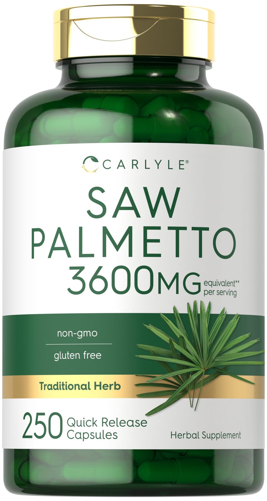Carlyle Saw Palmetto for Men and Women | 250 Capsules | 250 Count (Pack of 1)