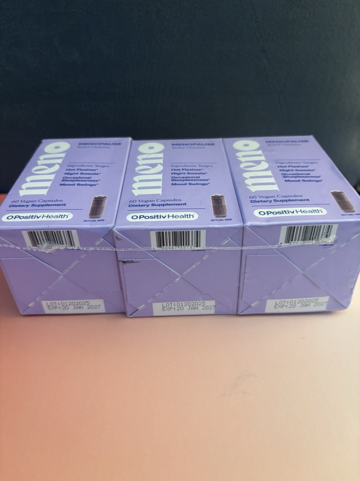 3Pack O Positiv Meno Menopause Vitamins – (Sealed, 180 Capsules )
