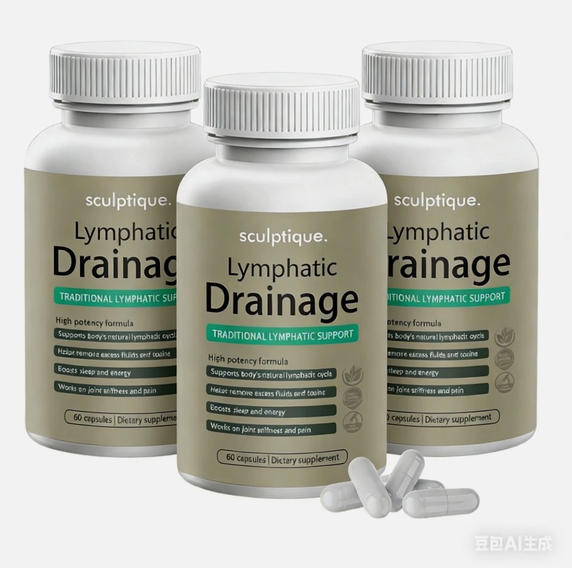 3PACK Sculptique Lymphatic Drainage Capsules, Lymphatic Drainage, 60 Capsules US