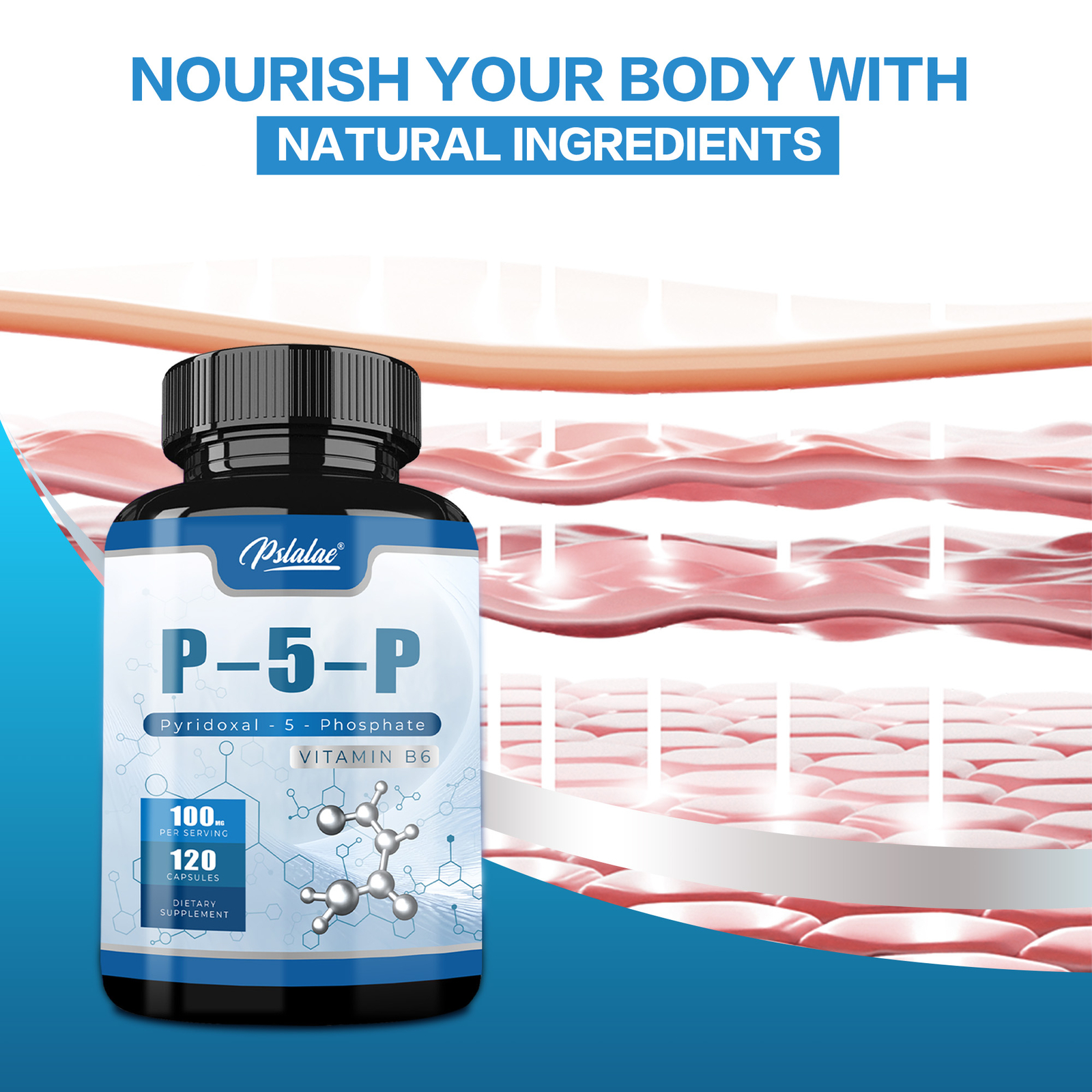 P-5-P Capsules 100mg – Vitamin B6 Supplement, PMS & Fatigue, for Inflammatory