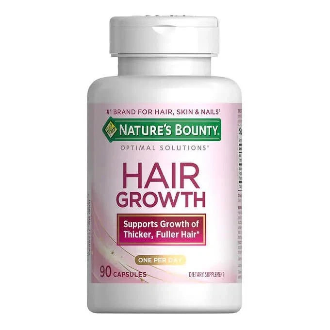 Nature’s Bounty Hair Growth Supplement 3 Pack 90 Capsules 1 Per Day Sealed
