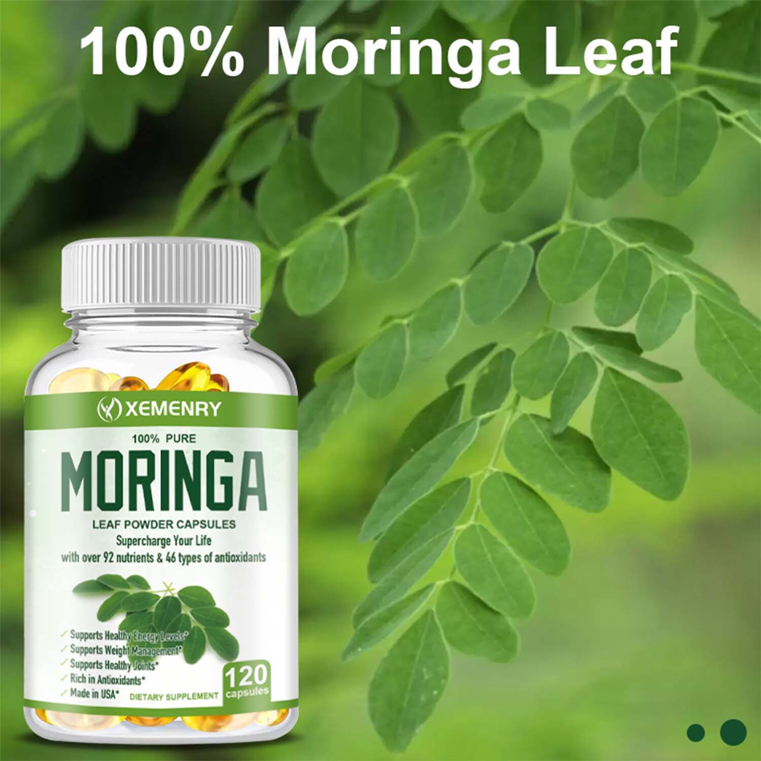 Moringa Capsules- Weight Management, Immune Booster, Energy & Metabolism Support