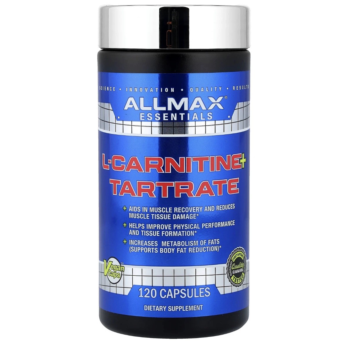 ALLMAX Essentials, L-Carnitine + Tartrate, 120 Capsules