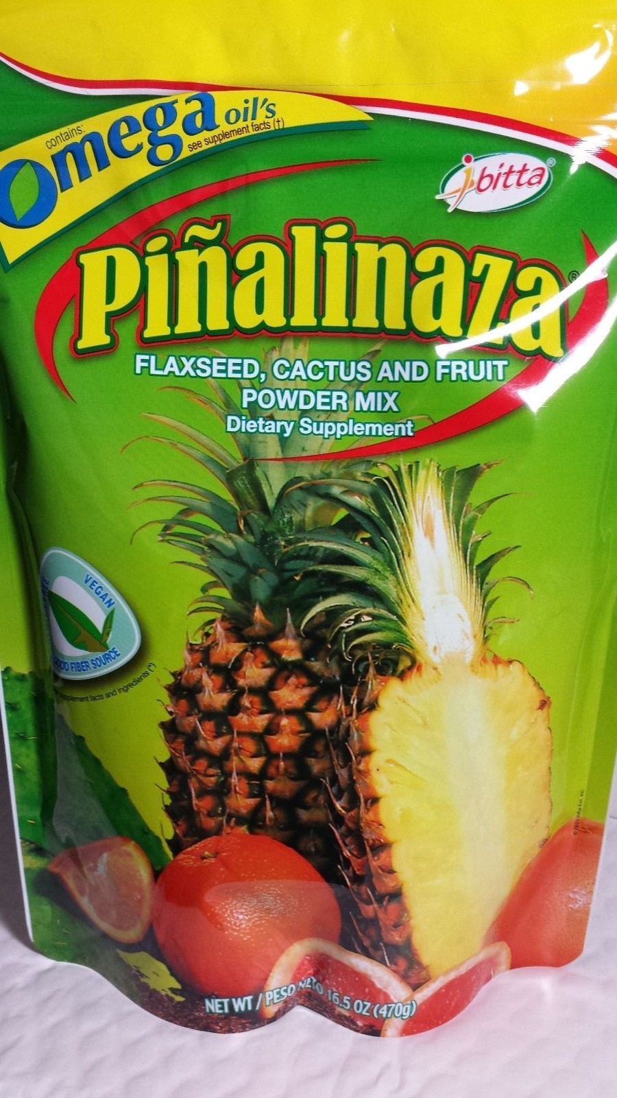 PINALINAZA IBITTA FLAXSEED WITH OMEGA OILS 16.5 OZ 01/2025 UNISEX POWDER NEW