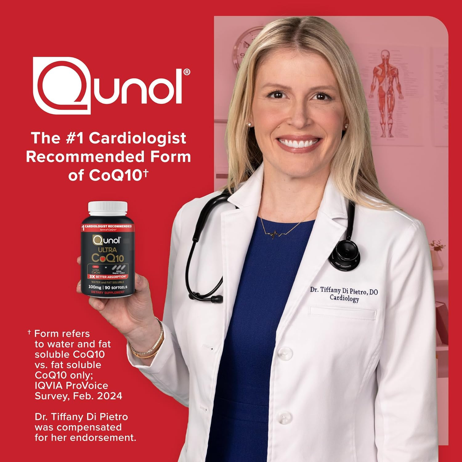 Qunol Ultra Coq10 100Mg Softgels- 3X Better Absorption, Antioxidant for Heart He