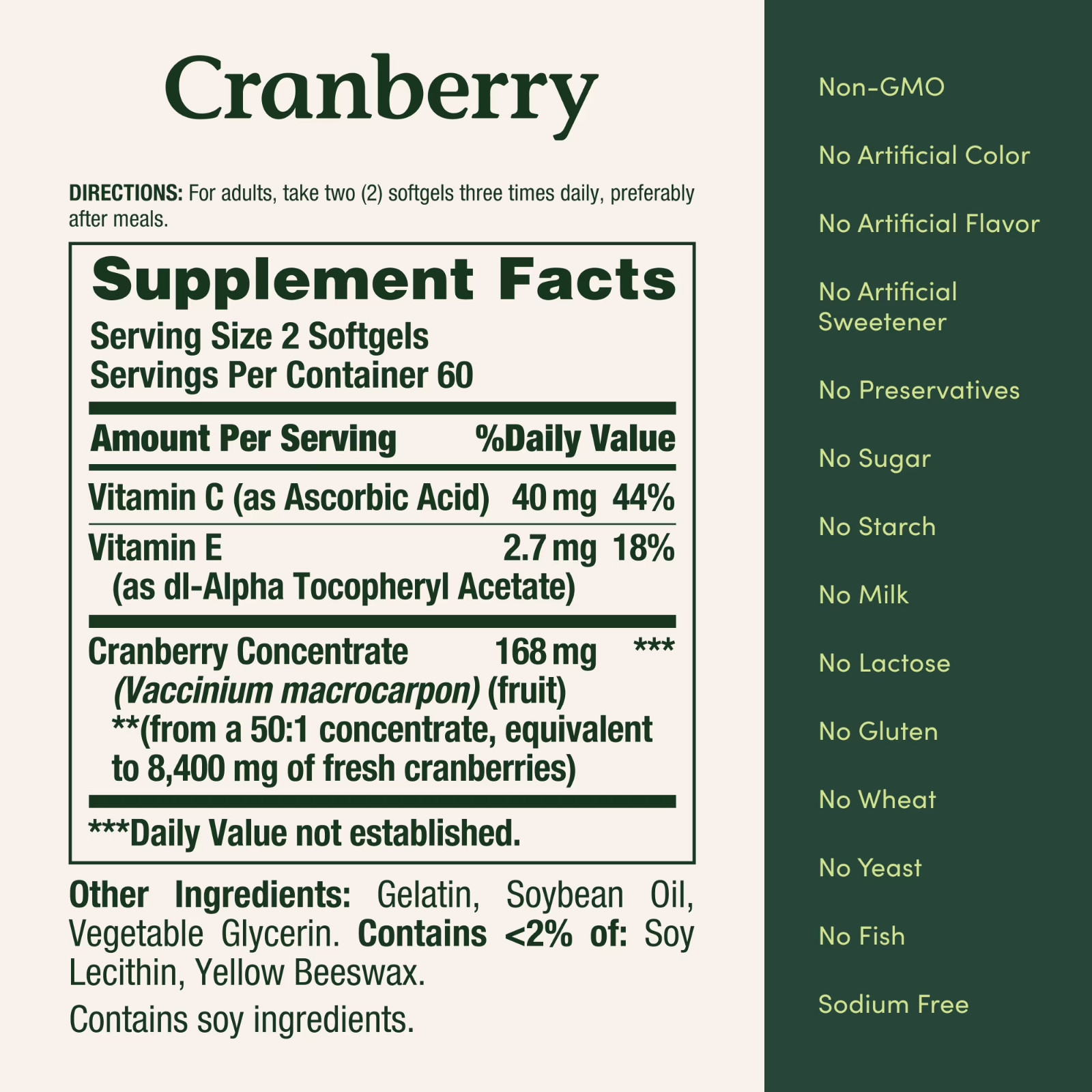 Nature’s Bounty Cranberry with Vitamin C4200 mg Equivalent, 120 Softgels & count