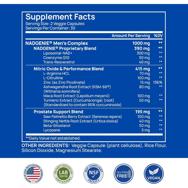 Selerb Men’s Resveratrol Supplement Prostate Supporting with Health CoQ10 60caps