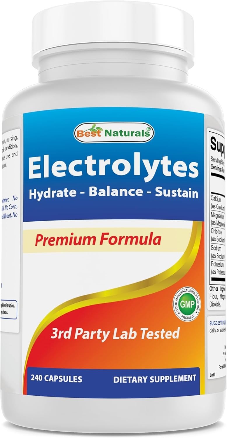 240 Count Non-GMO Electrolyte Capsules – Gluten-Free Energy Management Formula