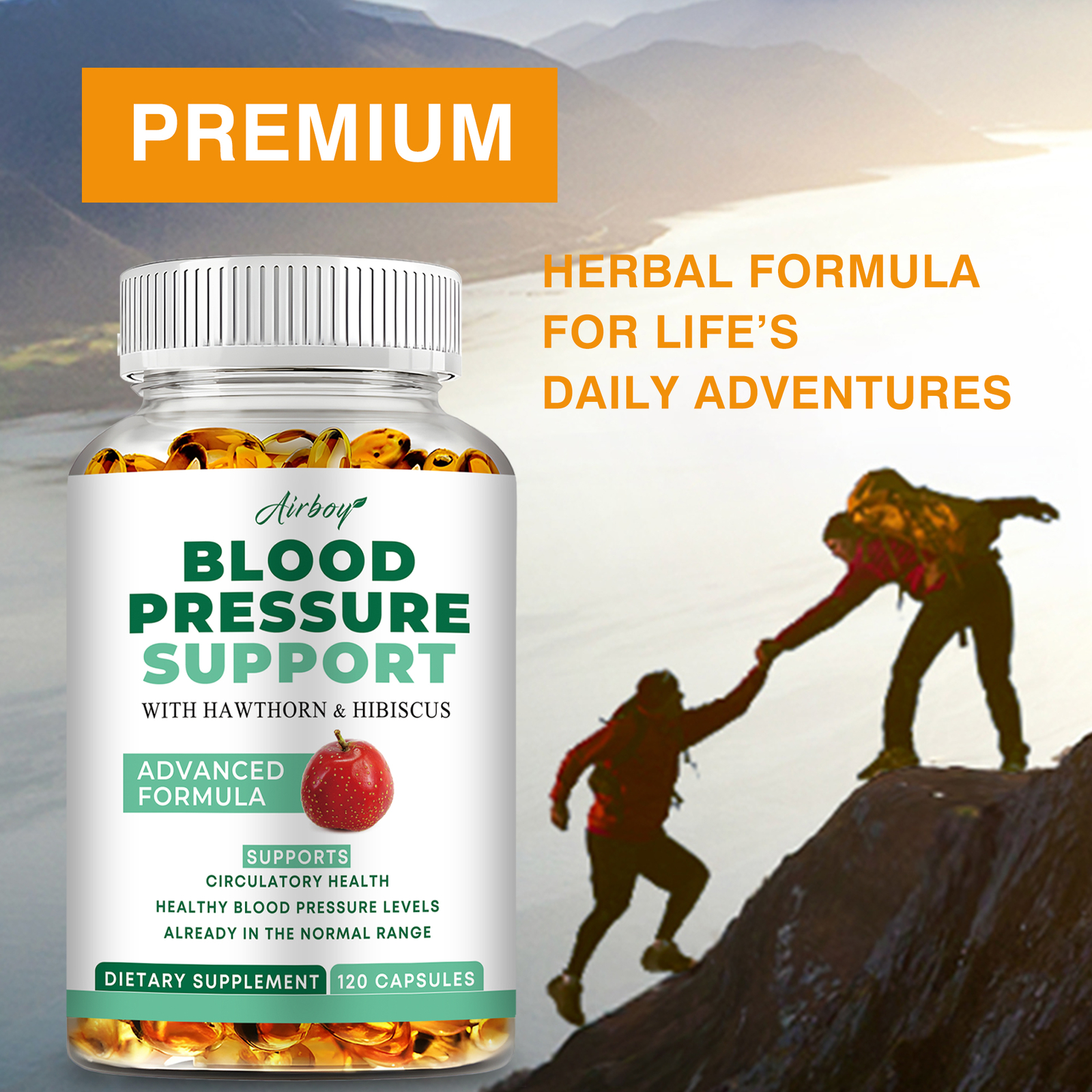 Blood Pressure Support – Hawthorn, Hibiscus – Heart and Blood Pressure Support
