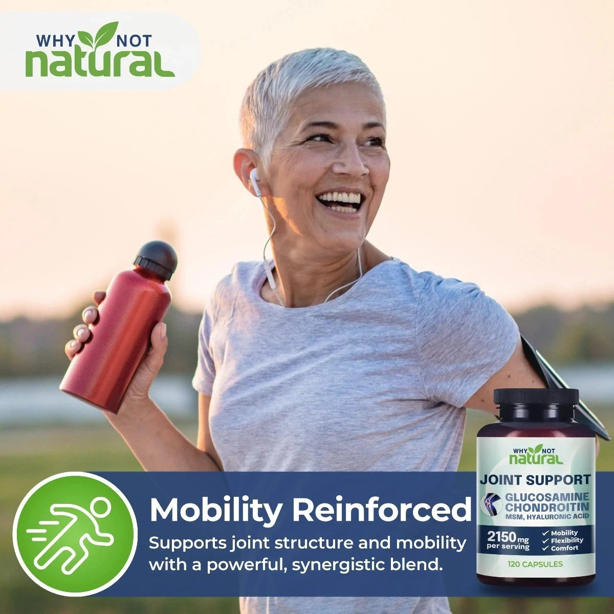 Joint Support Glucosamine Chondroitin MSM Capsules for Mobility & Flexibility