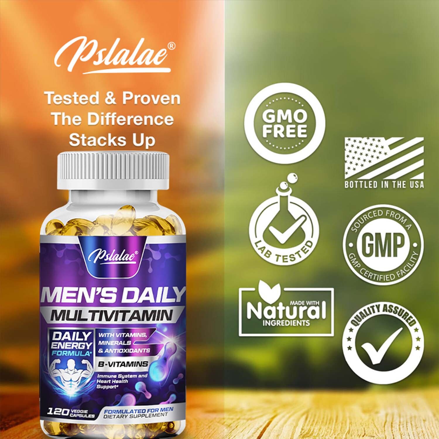 Men’s Daily Multivitamin – High Potency, Daily Immune Support, Boost Energy