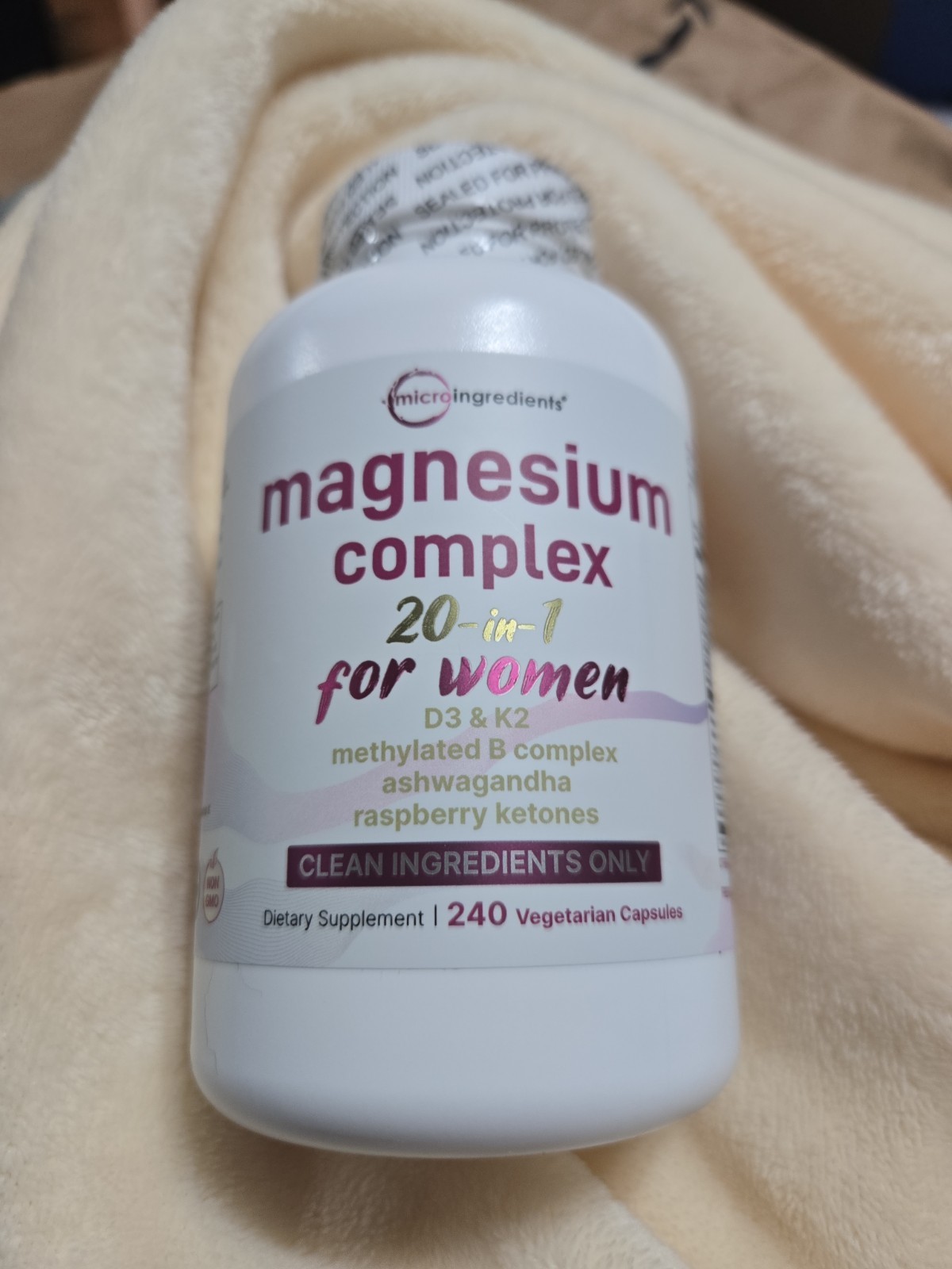 Microingredients Magnesium Complex 20-in-1, For Women, 240 Vegetarian Capsules