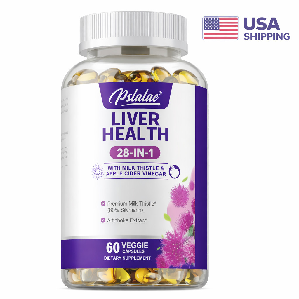 Liver Health Supplement Dandelion Milk Thistle ACV Turmeric 60 Capsules