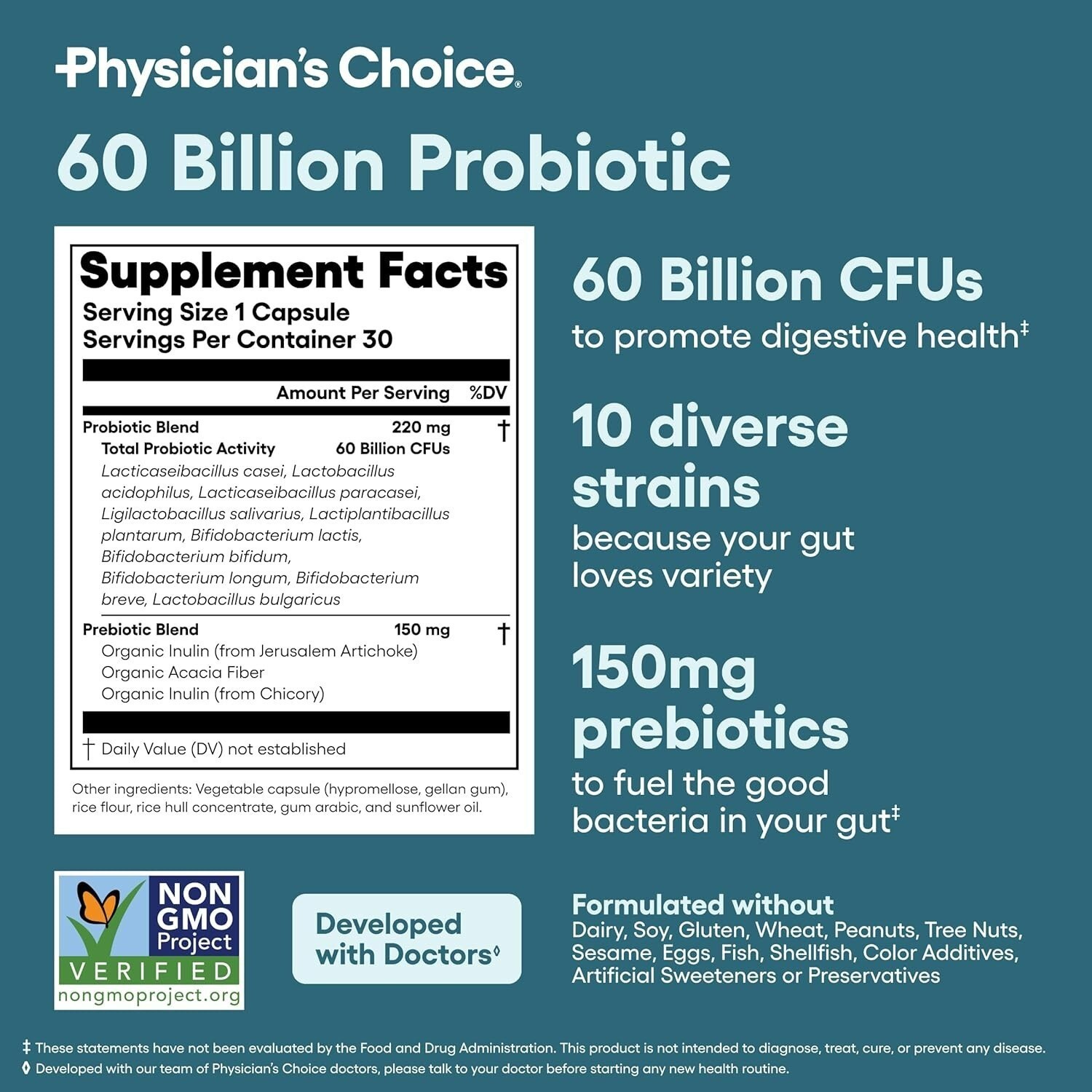 Physician’s Choice 60 Billion Probiotic & Digestive Enzymes Bundle USA SELLER *