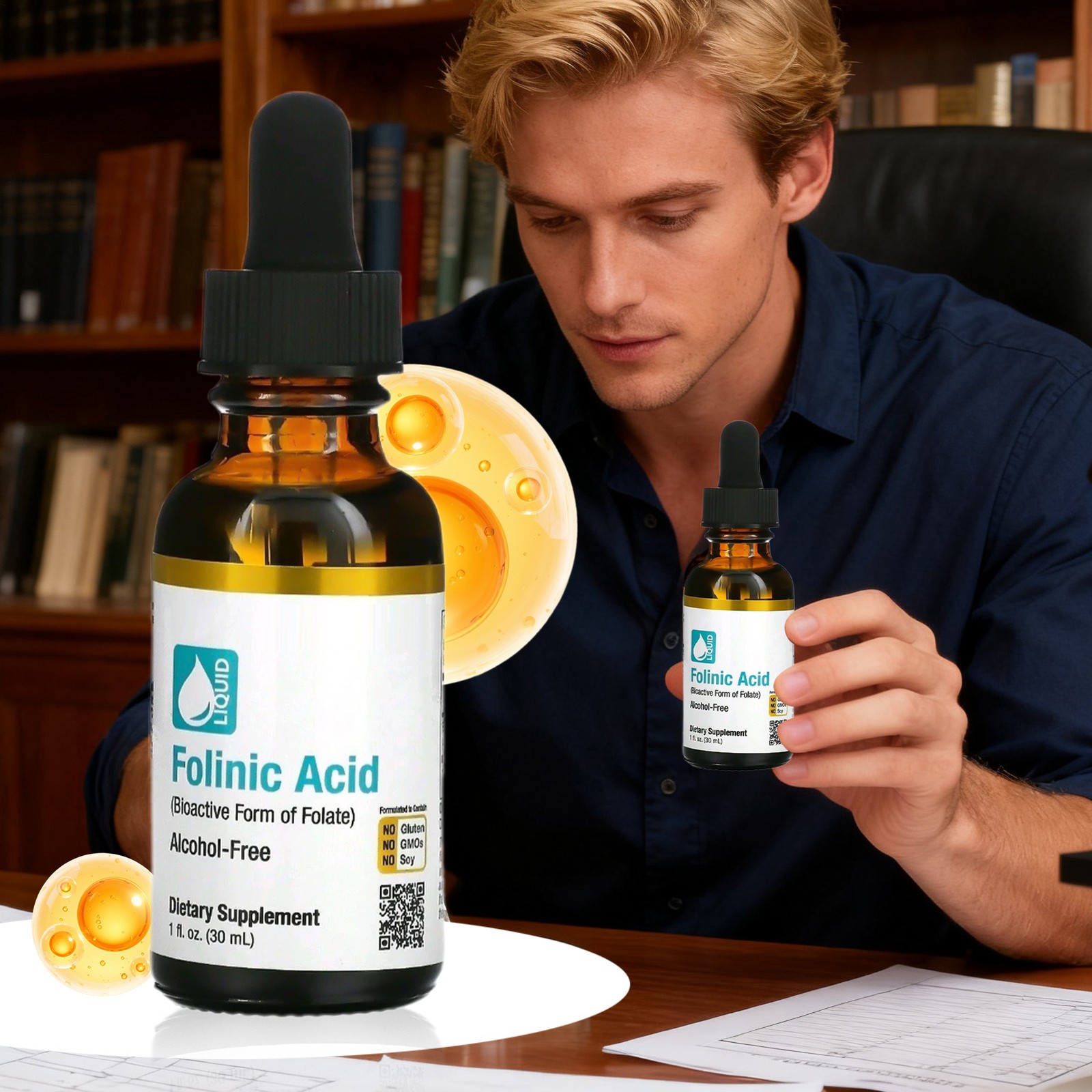 Acid Folinic Leucovorin Alcohol – Free Liquid 30ml , Speech and Development