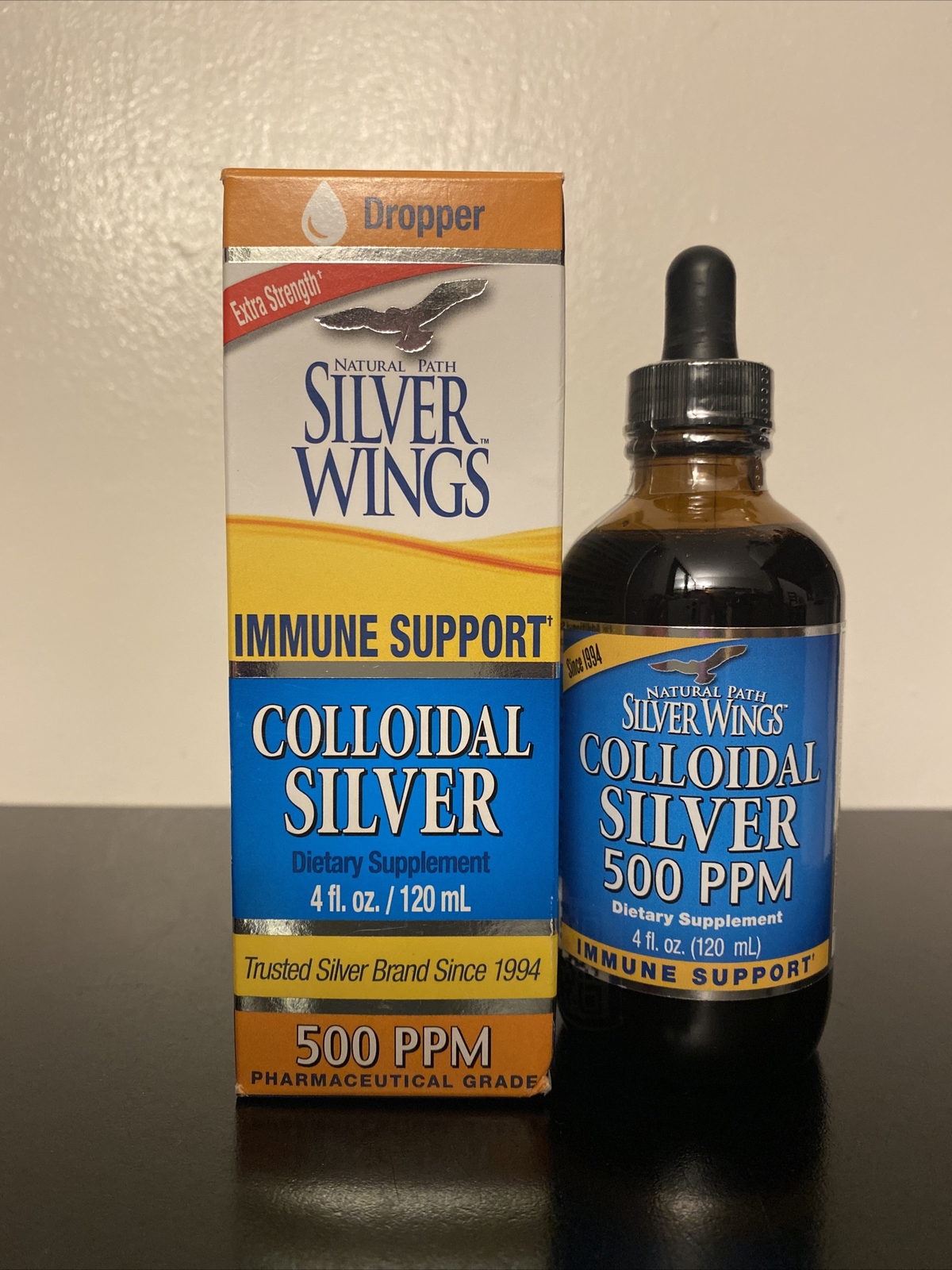 Natural Path Silver Wings Colloidal Silver 500 PPM 4 fl. oz/120 mL Dropper