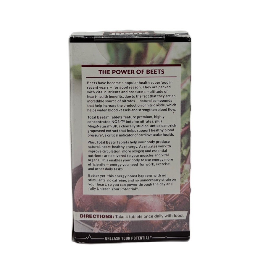 Total Beets Circulation Superfood with Blood Pressure Support 120ct Exp. 12/28