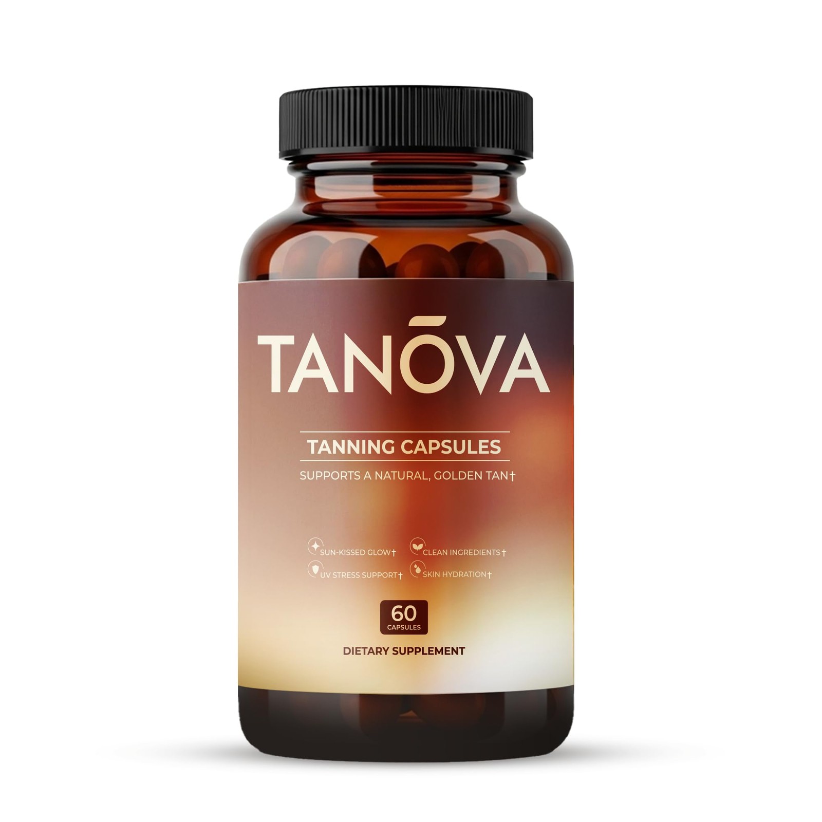Tanova Tanning Pills – Supports a Natural Golden Glow, 60 Count (Pack of 1)