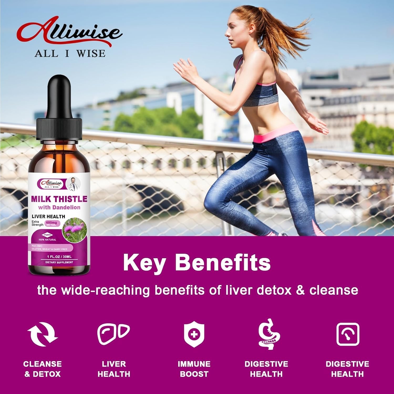 Liver Health Support Liquid with Milk Thistle & Dandelion | Detox