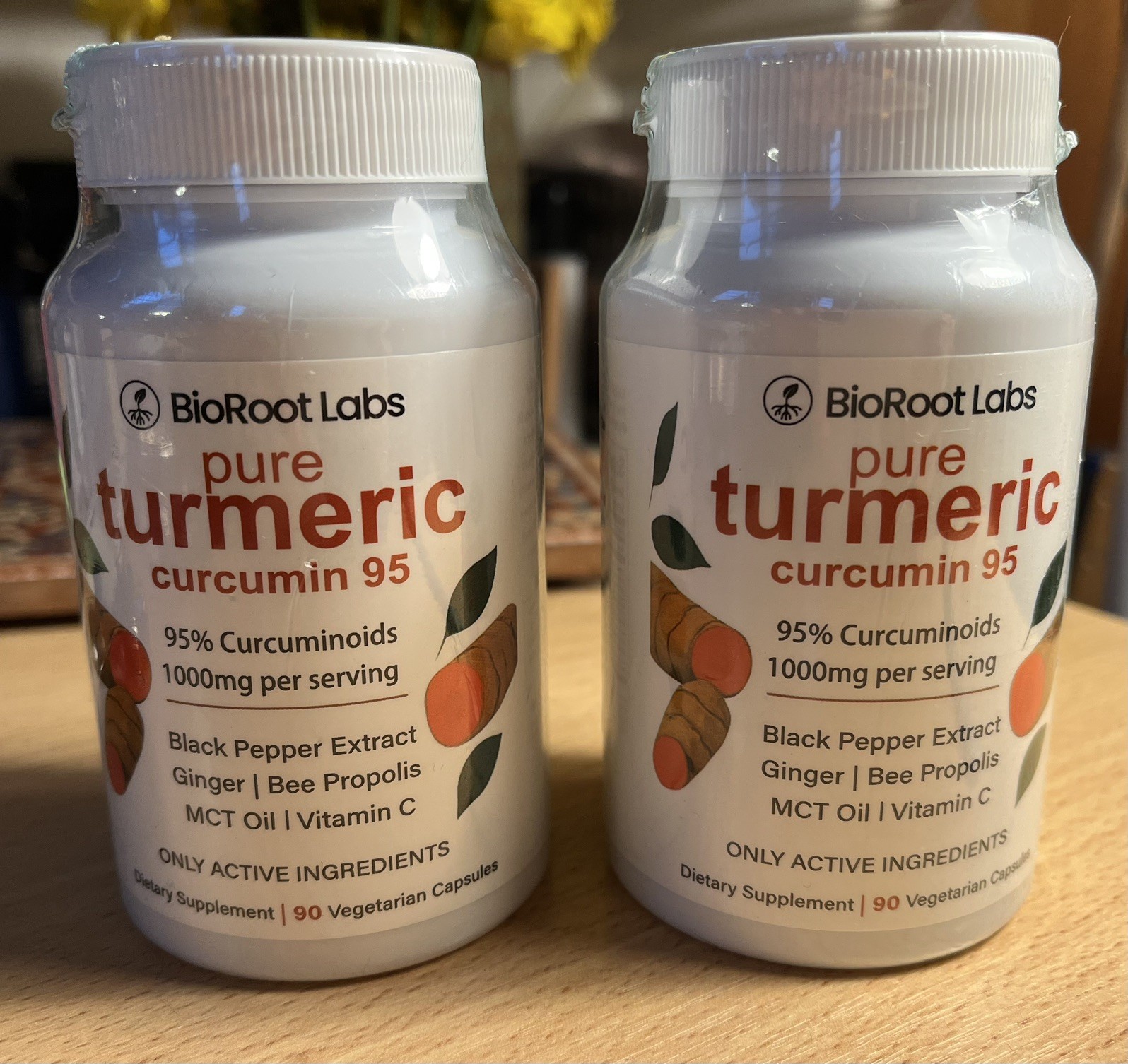 2 PACKS Pure Turmeric Curcumin Supplement 1,000mg | 95% Curcuminoids | 180