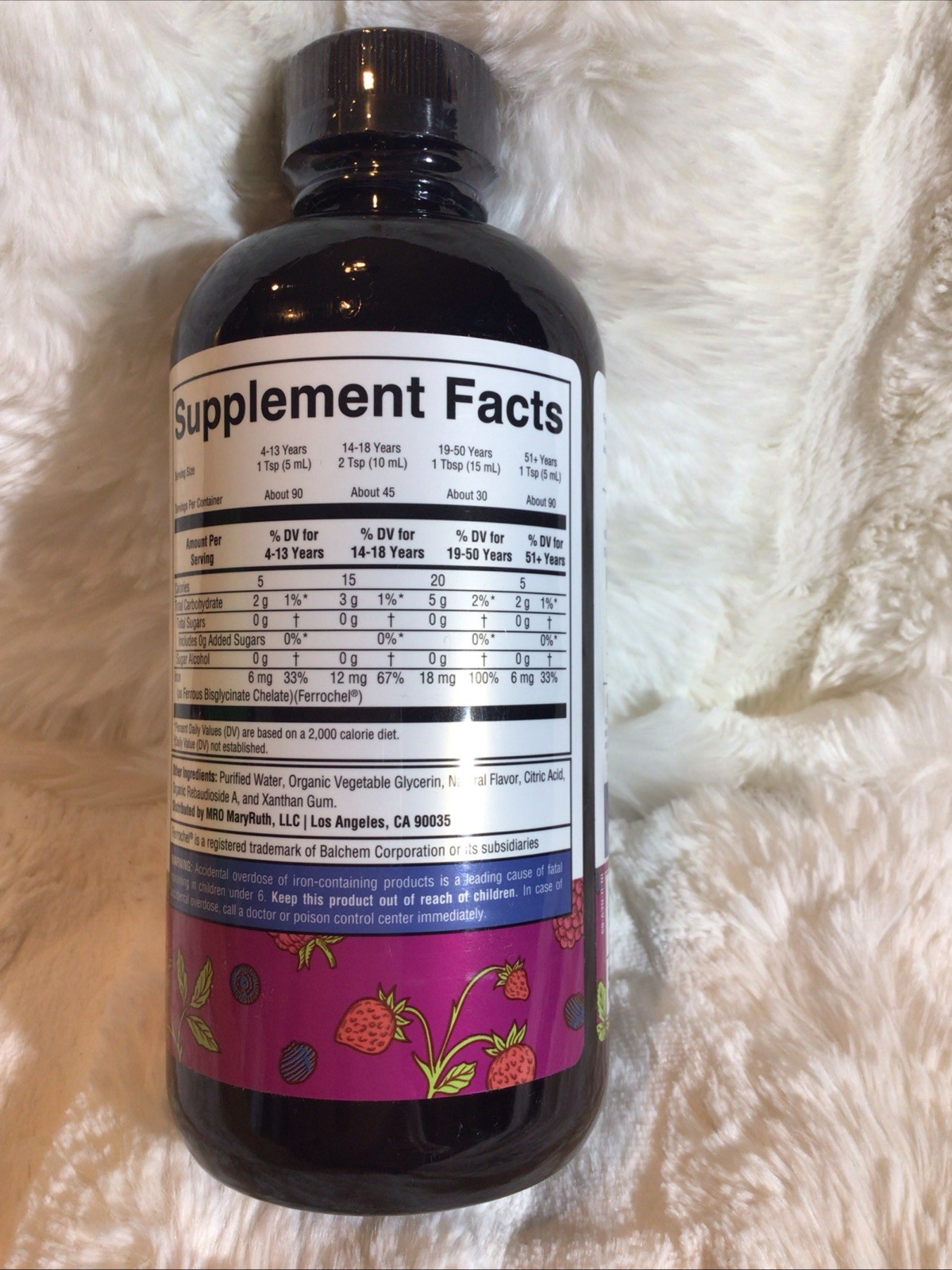Mary Ruth’s Vegan Liquid Iron 15.22 Fl Oz Berry