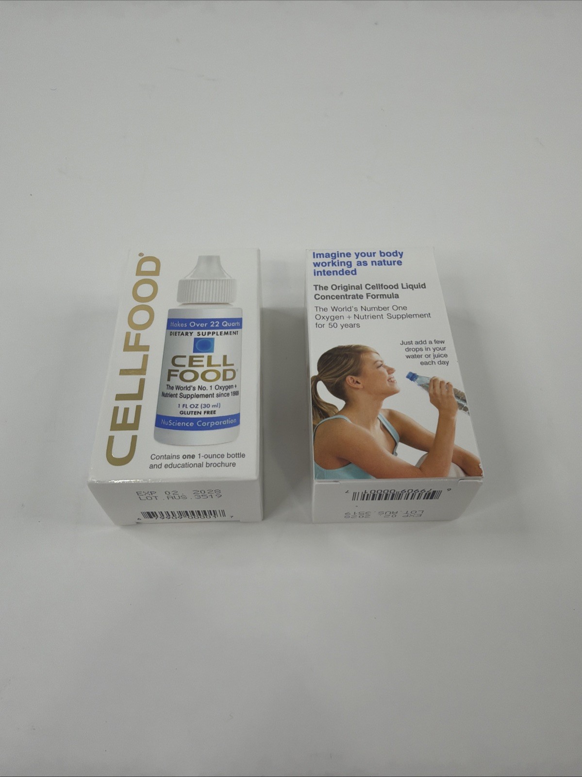 (Lot Of Two)Bottles CELLFOOD ORIGINAL 1 FL Oz OXYGEN ENERGY by Lumina Health