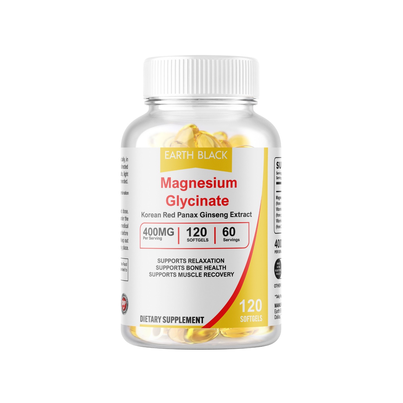 Magnesium Glycinate 400mg 360 Softgels For Sleep, Stress Relief Support Bone