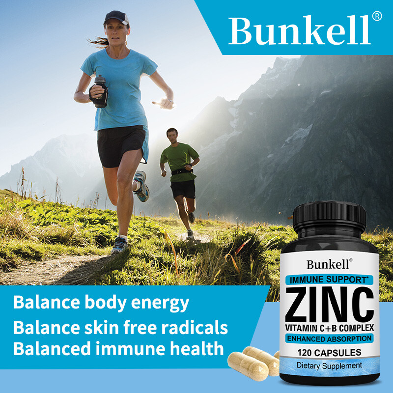 Vitamin C & Zinc Capsules 100mg Complex Supplement Vegetarian 30/60/120 Capsules