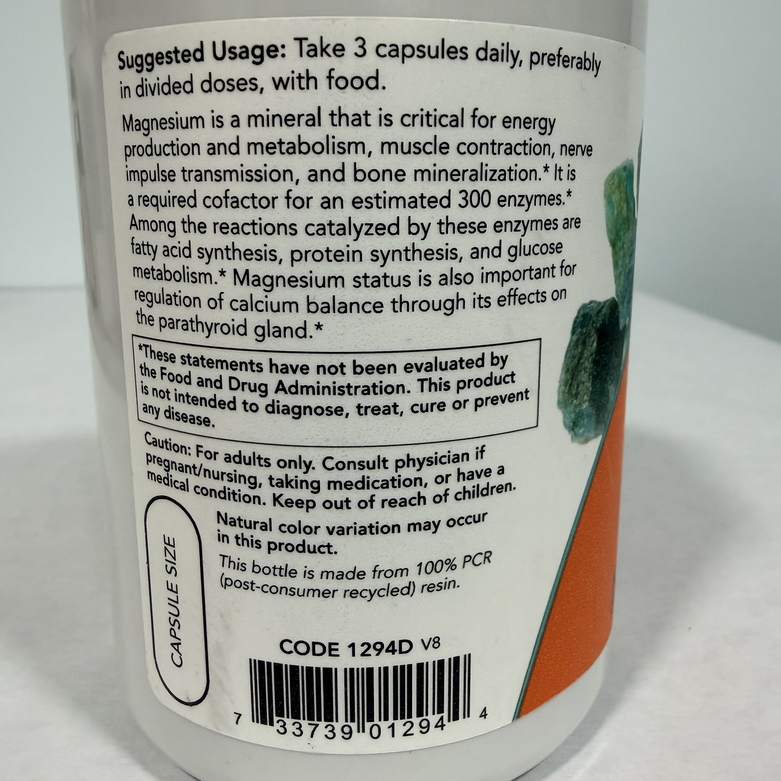NOW FOODS Magnesium Citrate, Nervous System Support, 200mg 120 Tablets exp 12/29
