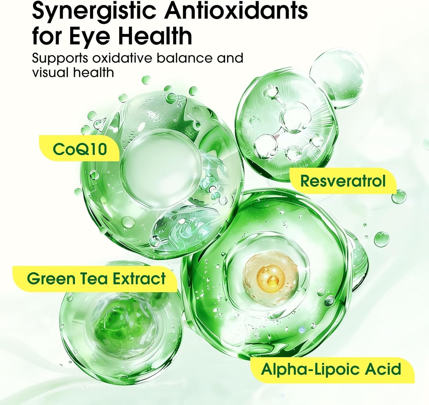 37 in 1 Eye Vitamins with Lutein and Zeaxanthin Supplement 120 Black Softgels