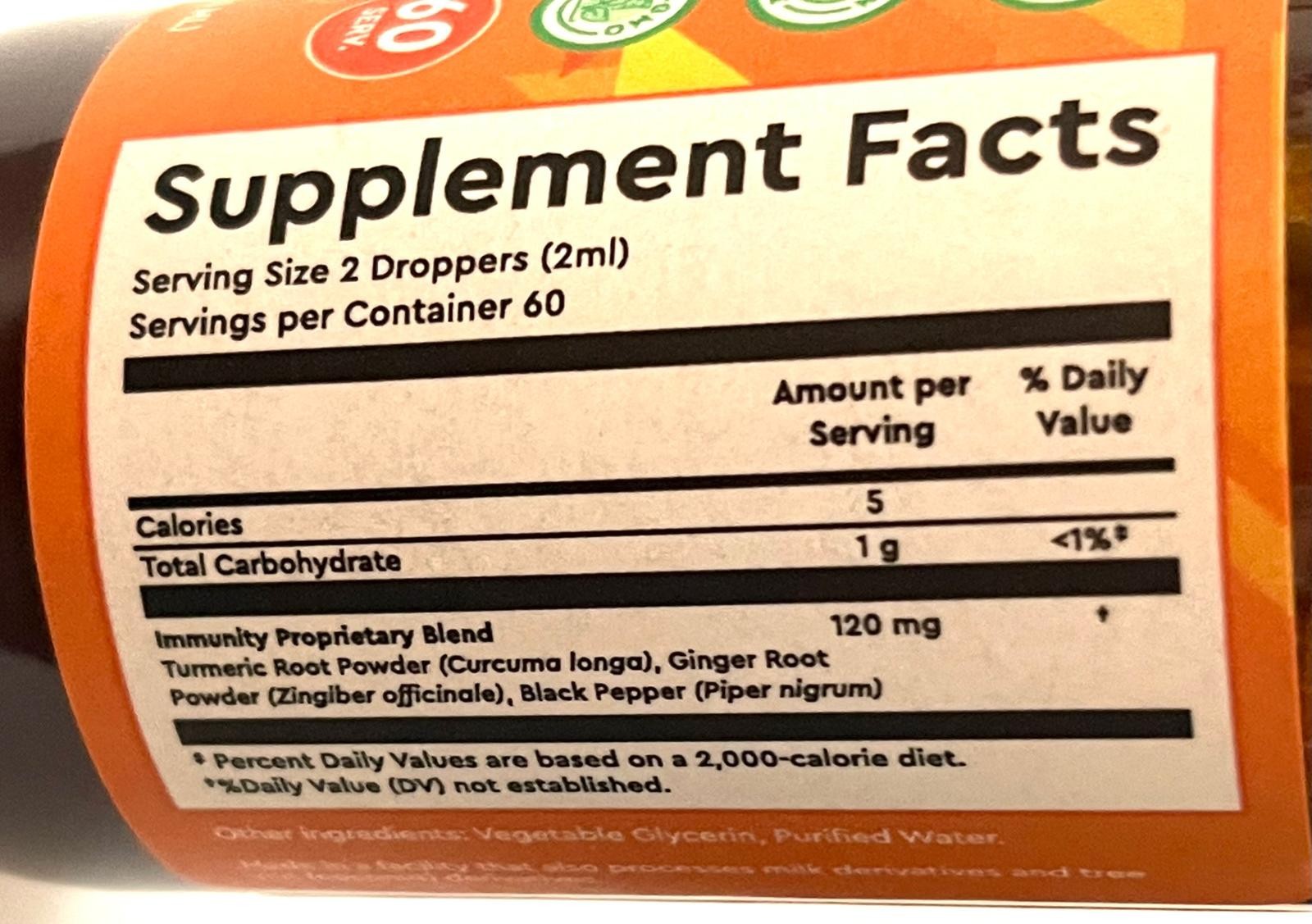 Turmeric Ginger Drops Dietary Supplement 4 fl. oz. by 360 Nutrition
