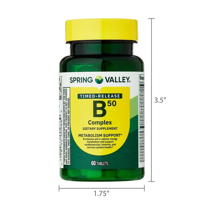 Spring Valley Vitamin B-50 Complex Timed-Release Tablets 60 Count