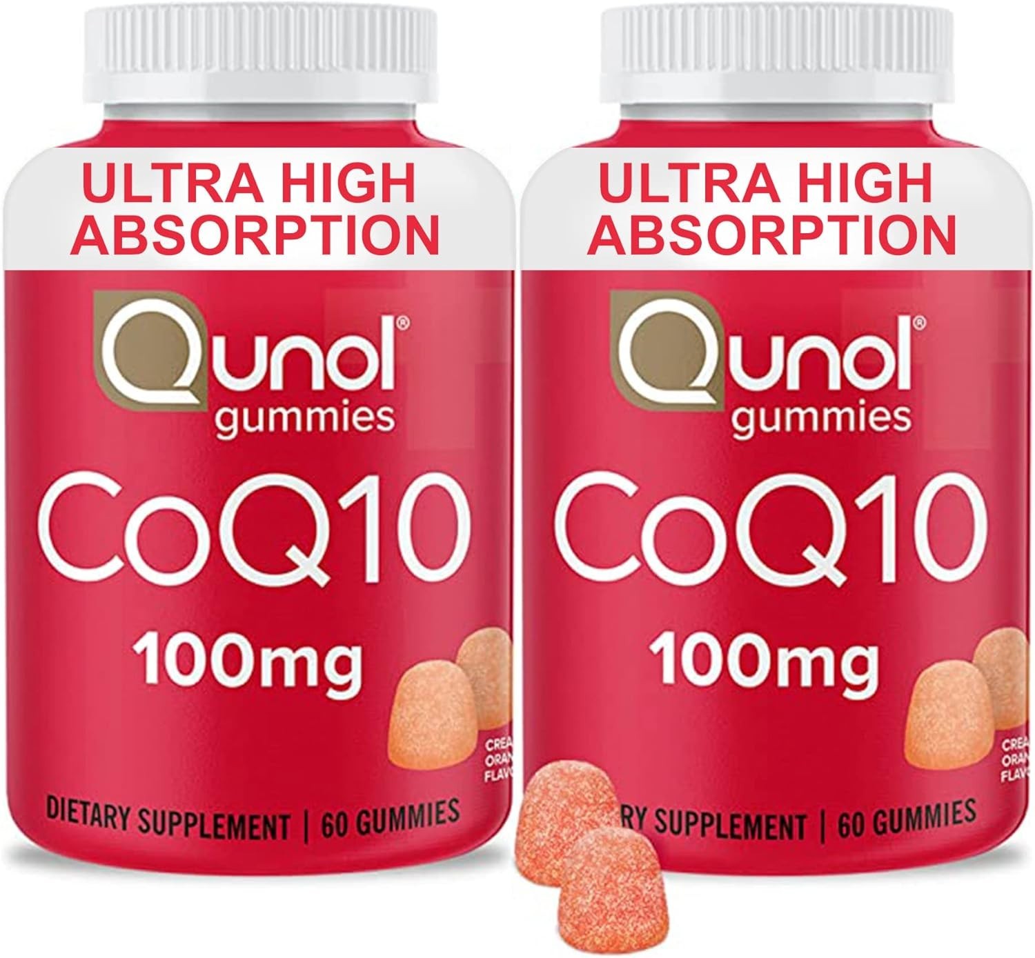 CoQ10 Gummies 100mg – Tasty Orange Flavor for Heart Health (120 Count)