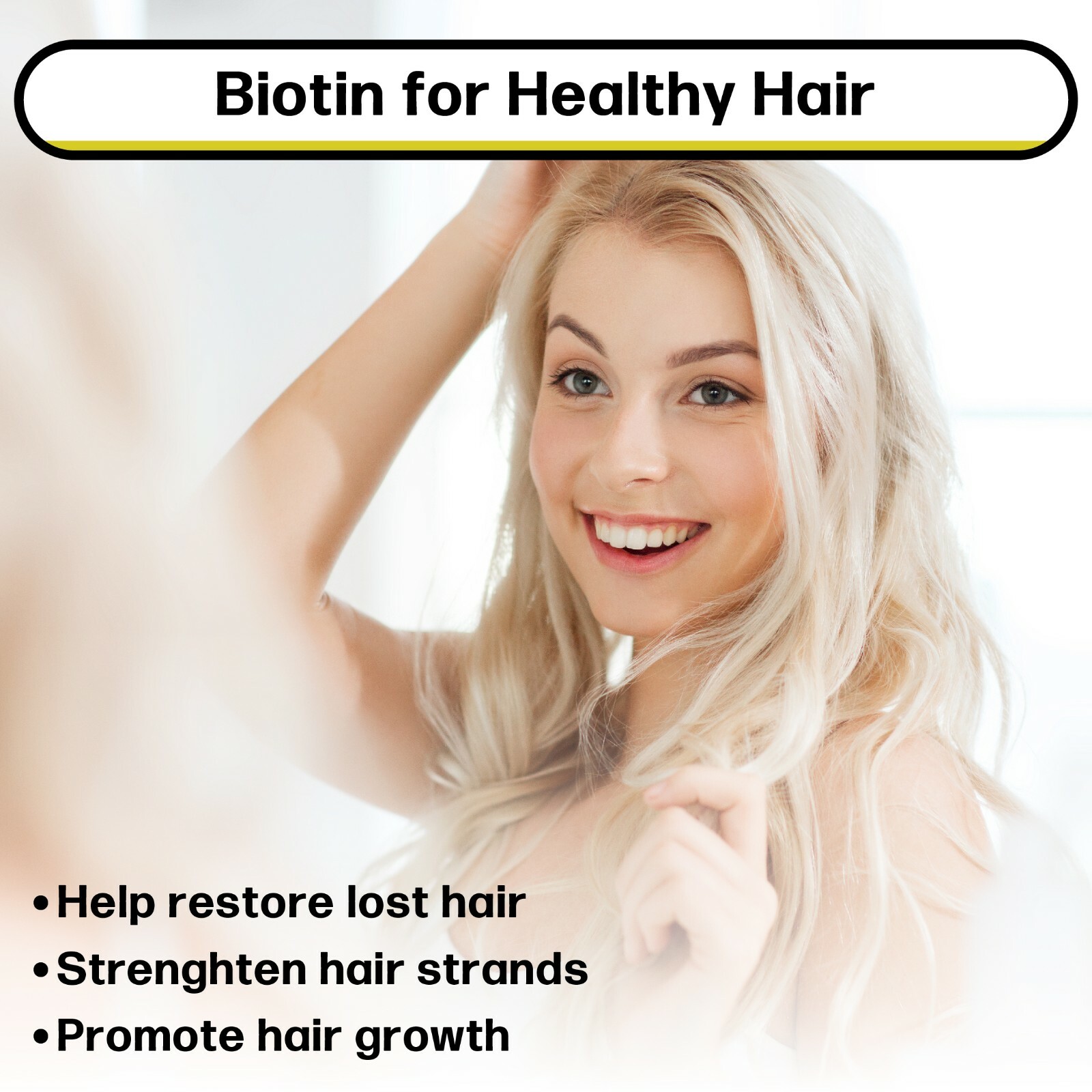 MAX ABSORPTION Biotin Liquid Drops, 10000mcg of Biotin Per Serving, 60 servings