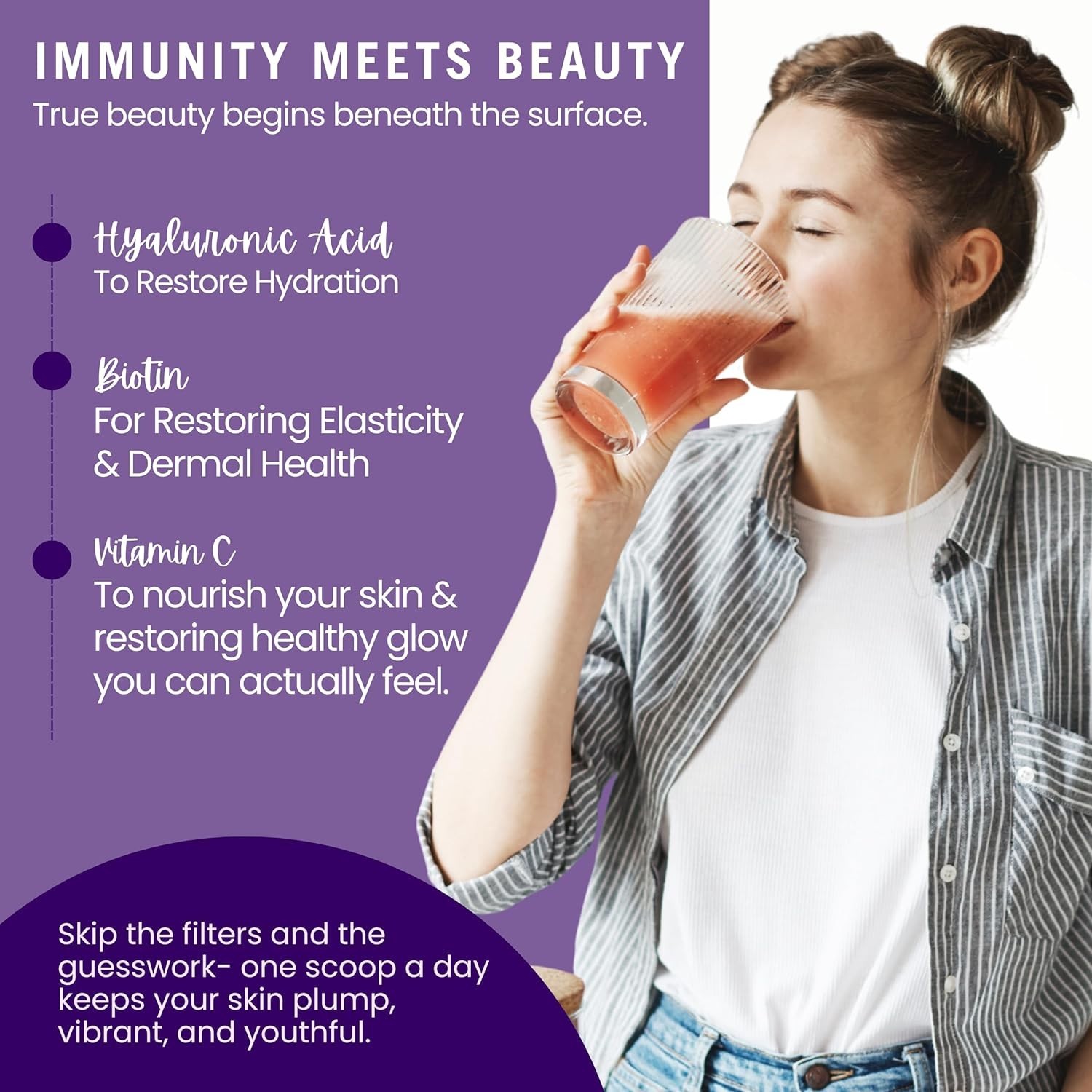 Leverage Anti-Aging Supplement with NMN for NAD+, Biotin & Hyaluronic Acid