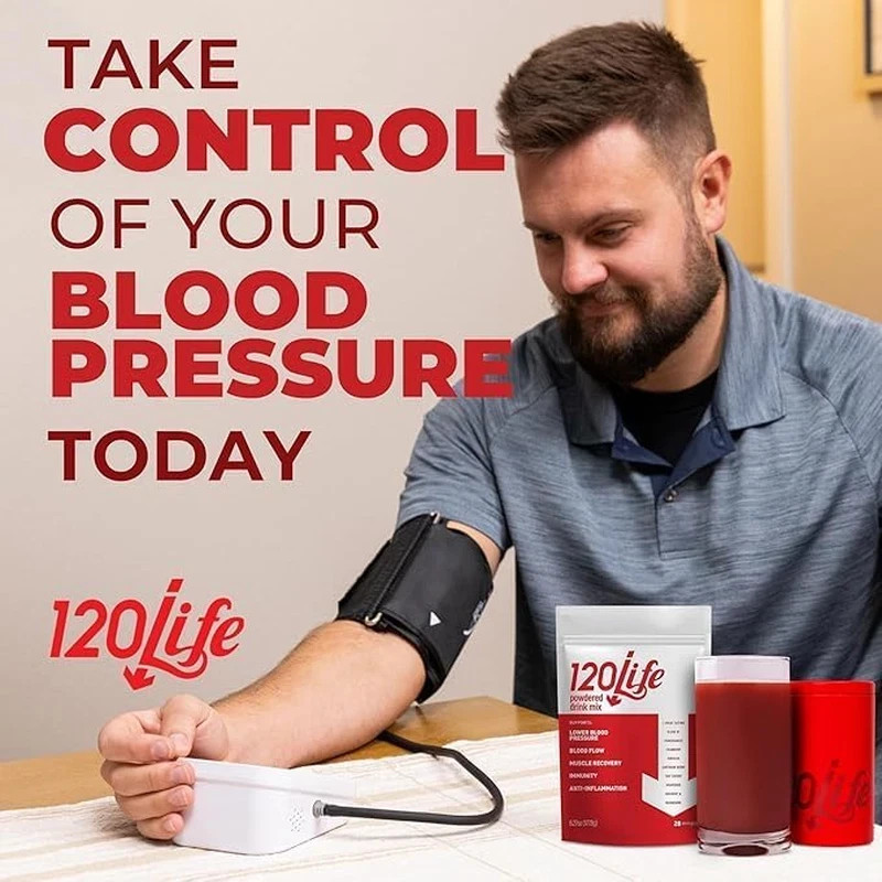 120Life Blood Pressure Drink Mix Beet Root & Pomegranate 28 Servings