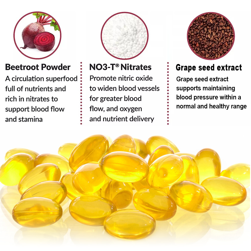 360Pc Total Beets Blood Pressure Support Beet Root Capsules, Circulation Support
