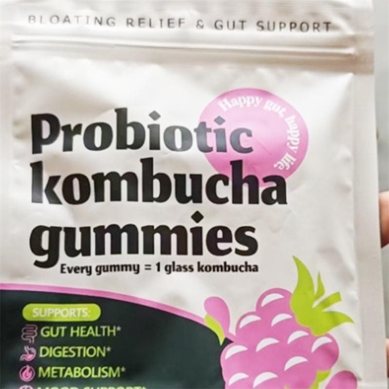 Kombucha Probiotic 2packs Gummy – Prebiotics, Probiotics, Postbiotics,Fiber Supp