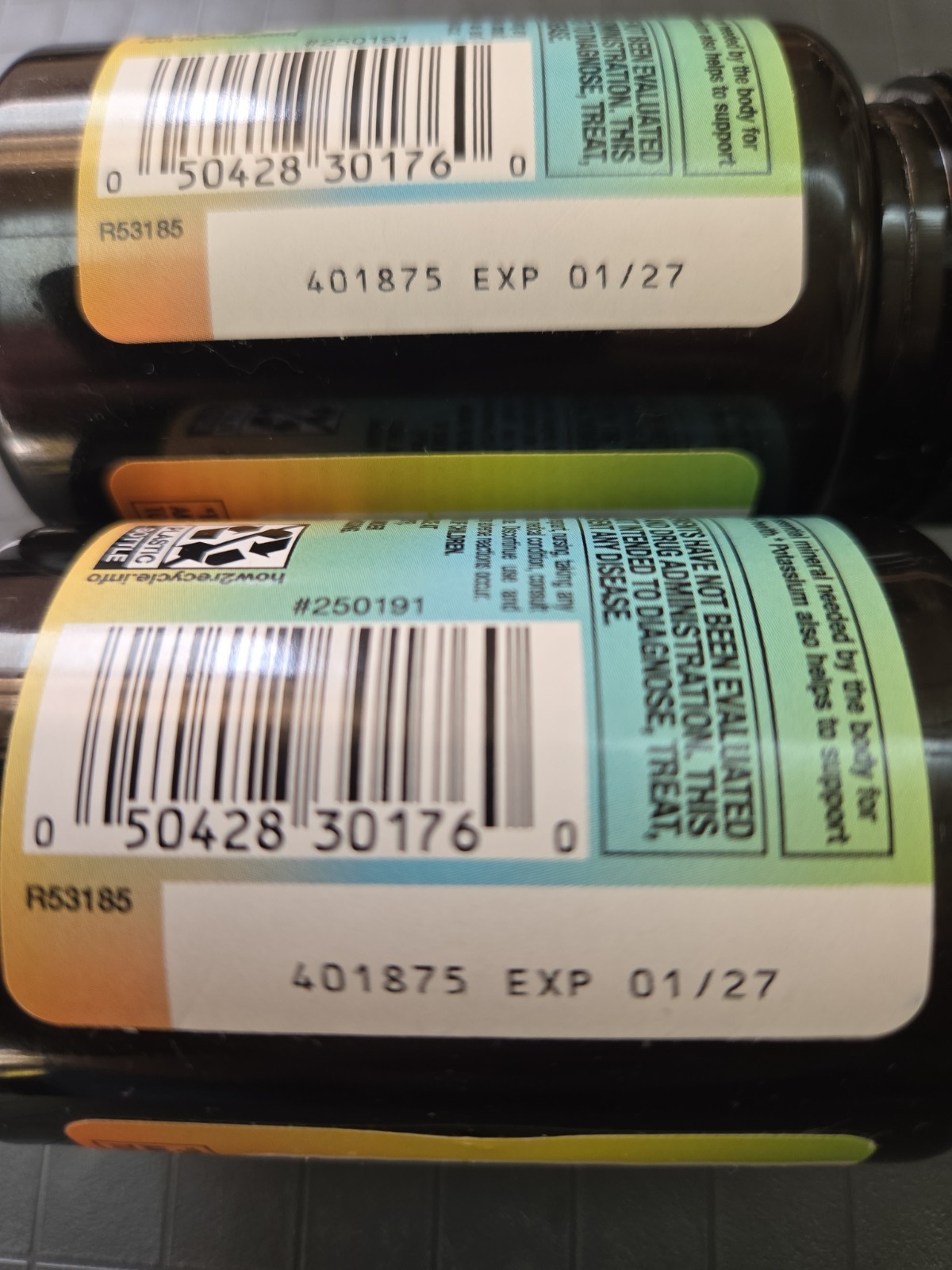 (2) CVS Potassium Gluconate 650mg 100 Caplets exp 1-27 Dietary Supplement