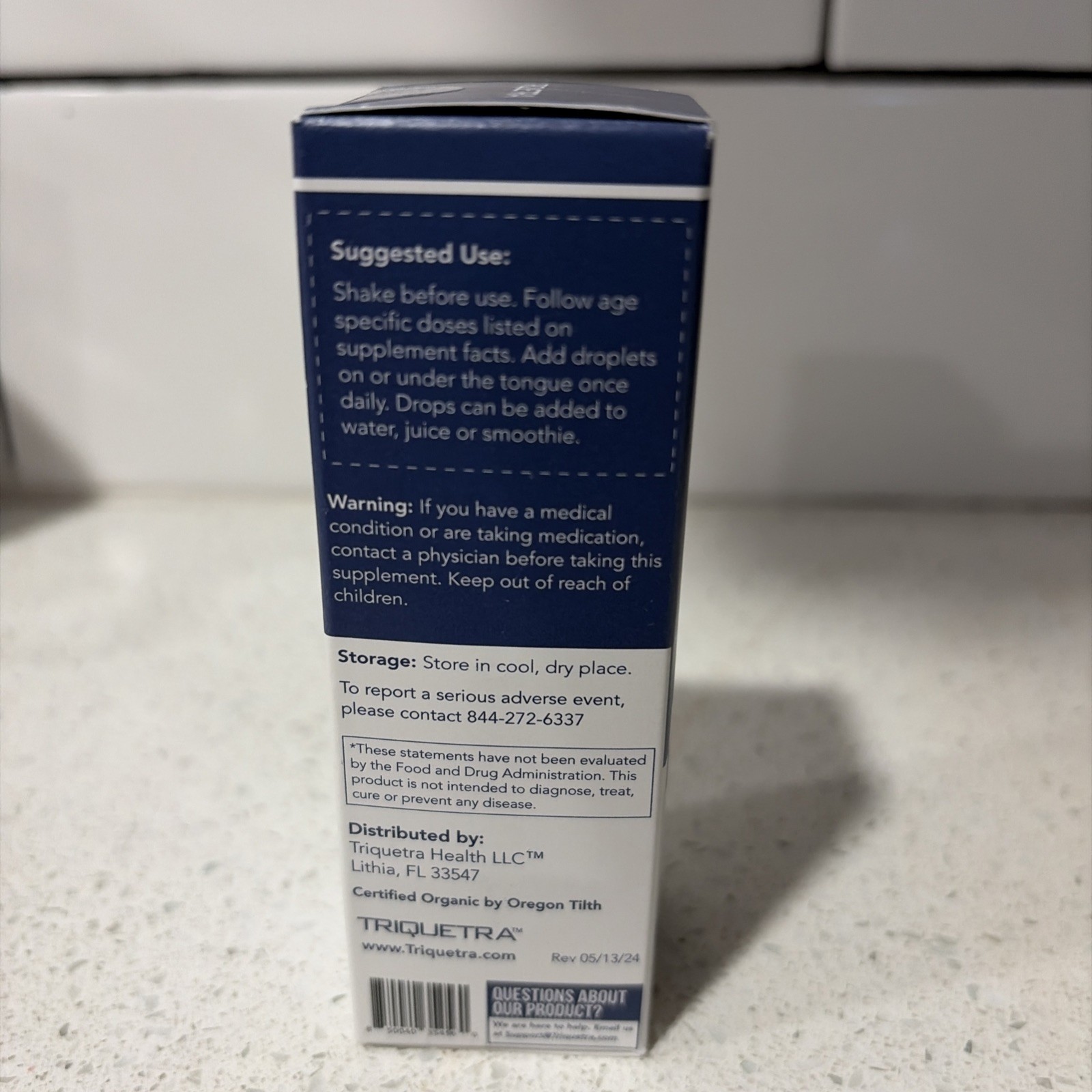 Lot of 2 Triquetra Kids L-Methylfolate 5-MTHF + B12, Berry 1 fl oz