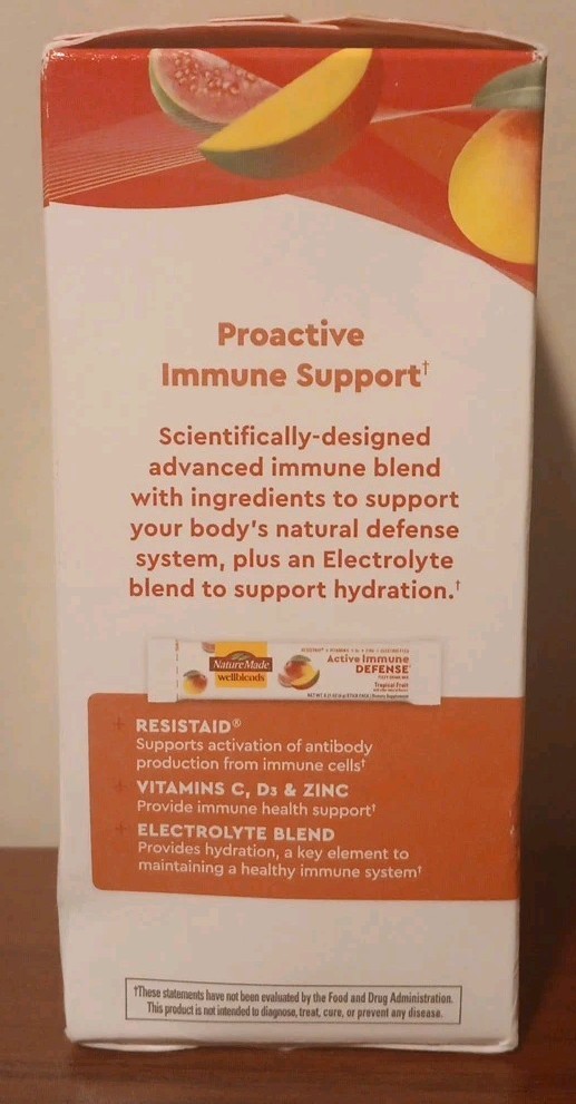 Nature Made Wellblends Active Immune Defense Fizzy Drink Mix Exp 01/2025
