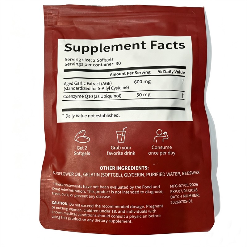 Resilia Garlic Extract 600mg Softgels (60 Count) Odorless Aged Garlic Extra